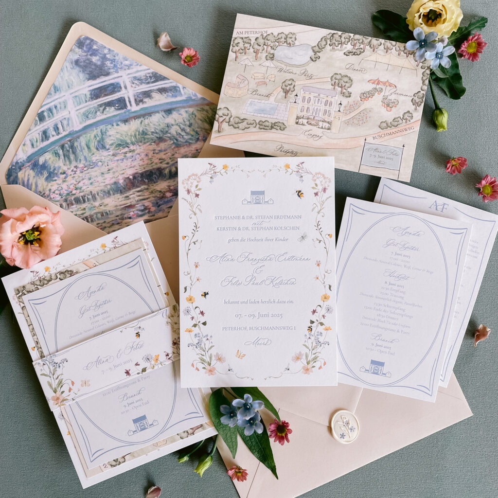 Individuelle Papeterie Hochwertig Luxuspapeterie Weddingstationery